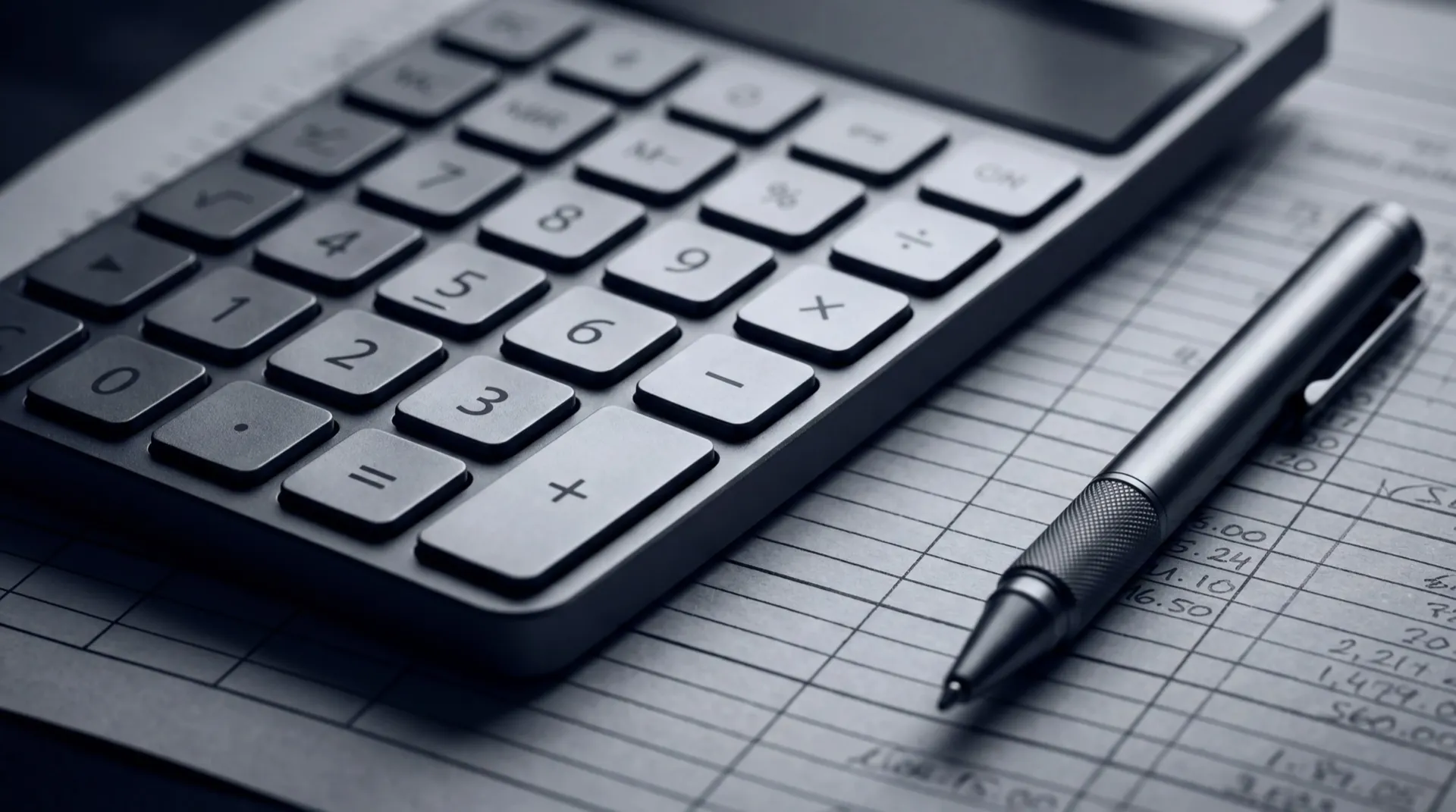 Calculator and accounting papers